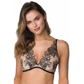 Biustonosz damski Frances 3804/11/1 beżowy z czarnym - MAT