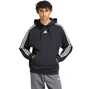 Bluza męska adidas Essentials 3-Stripes French Terry Hoodie czarna KY6605 pánské Bluza męska adidas Essentials 3-Stripes French Terry Hoodie czarna KY6605 pánské