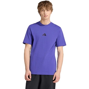 Koszulka męska adidas Essentials Small Logo Single Jersey fioletowa KF2404 pánské Koszulka męska adidas Essentials Small Logo Single Jersey fioletowa KF2404 pánské
