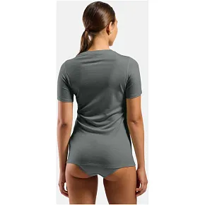 Koszulka damska Odlo MERINO 160 BL TOP crew neck s/s szara Koszulka damska Odlo MERINO 160 BL TOP crew neck s/s szara