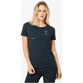 Koszulka z krótkim rękawem damska SUPER.NATURAL W BERGGLÜCK TEE granatowa dámské Koszulka z krótkim rękawem damska SUPER.NATURAL W BERGGLÜCK TEE granatowa dámské