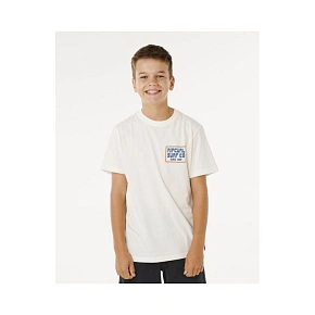 Koszulka chłopięca RIP CURL Pacific Rinse Sunrise Tee-Boy biała dětské Koszulka chłopięca RIP CURL Pacific Rinse Sunrise Tee-Boy biała dětské