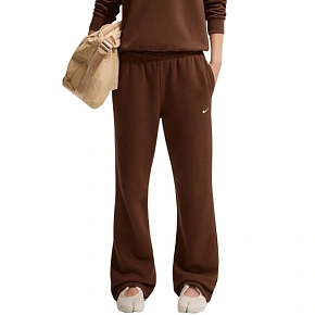 Spodnie damskie Nike Studio Fleece Medium Weigh brązowe IM8078 259 dámské