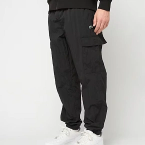 Męskie spodnie sportowe Lacoste Woven Cargo Joggers Czarne - XH5121-00-031 Męskie spodnie sportowe Lacoste Woven Cargo Joggers Czarne - XH5121-00-031