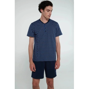 Piżama z zapięciem na guziki 20670 niebieski - Vamp