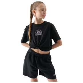 Dziewczęcy top z nadrukiem 4F 4FJWSS25TTSHF1872-20S Dziewczęcy top z nadrukiem 4F 4FJWSS25TTSHF1872-20S