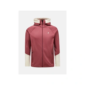 Bluza męska PEAK PERFORMANCE M Rider Essentials Midlayer Zip Hood kolor czerwony Bluza męska PEAK PERFORMANCE M Rider Essentials Midlayer Zip Hood kolor czerwony