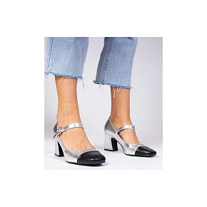 Dámské sandály Gemre H8-555 stříbrno-černé - Joia