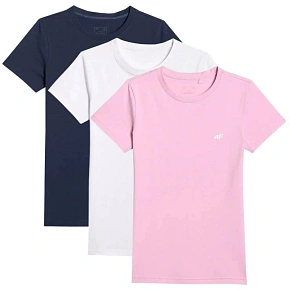 T-shirt damski (ZESTAW KOSZULEK 3 SZT.) 4F 4FWMM00TTSHF3306-10S-20S-56S
