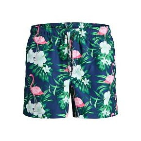 Jack&Jones męskie kąpielówki JWHARUBA SWIM PRINTS SHORTS 12206537 NAVY BLAZER FLAMINGO Jack&Jones męskie kąpielówki JWHARUBA SWIM PRINTS SHORTS 12206537 NAVY BLAZER FLAMINGO