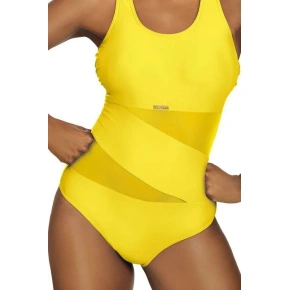 Damski jednoczęściowy strój kąpielowy S36W-21 Fashion sport żółty - Self