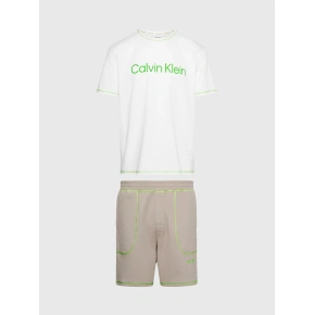 Piżama męska NM2471E biały/beżowy - Calvin Klein