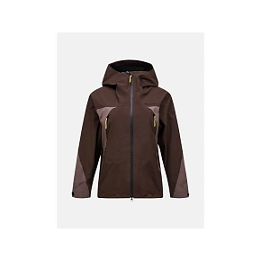 Kurtka damska PEAK PERFORMANCE W Ridge Hipe Ace 3L Shell Jacket kolor brązowy Kurtka damska PEAK PERFORMANCE W Ridge Hipe Ace 3L Shell Jacket kolor brązowy