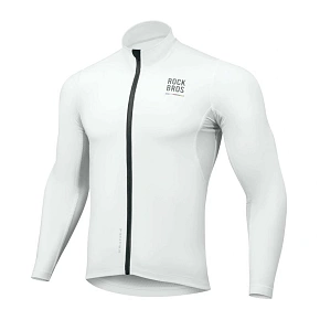 Bluza rowerowa Rockbros TLWT001 ROAD TO SKY wiatroszczelna ocieplana L - biała Bluza rowerowa Rockbros TLWT001 ROAD TO SKY wiatroszczelna ocieplana L - biała