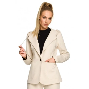 Damska kurtka z kapturem zapinana na jeden guzik M691 sand - MOE