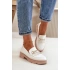 Dámské mokasíny W-16 Bílá s béžovou - DAY-VINE Shoes