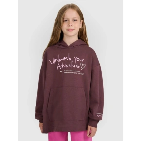 Bluza dresowa oversize nierozpinana z kapturem dziewczęca 4F 4FJRAW25TSWSF2429-51S Bluza dresowa oversize nierozpinana z kapturem dziewczęca 4F 4FJRAW25TSWSF2429-51S