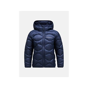 Kurtka puchowa juniorska Peak Performance Jr Helium Down Hood Jacket kolor granatowy Kurtka puchowa juniorska Peak Performance Jr Helium Down Hood Jacket kolor granatowy
