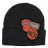 Czapka męska / młodzieżowa New York NBA Logo HCFK4341 Ciemnoszary z czarnym wzorem pomarańczowy - Mitchell & Ness