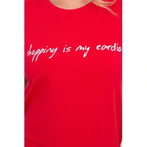 T-shirt damski 65279 czerwony - Kesi