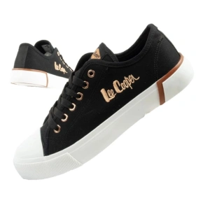 Lee Cooper buty sportowe damskie trampki z tkaniny stylowe czarne dámské