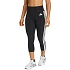 Legginsy damskie adidas 3/4 Optime Essentials Workout 3-Stripes czarne KE6062 dámské