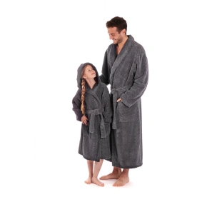 Szlafrok unisex Athena 2116 ciemnoszary - Vestis