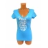 T-shirt damski LEONE LW1011/S16 turkusowy "M"