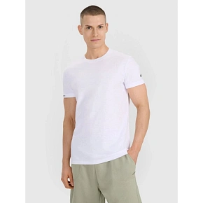 T-shirt regular gładki męski 4F 4FRSS25TTSHM3041-10S T-shirt regular gładki męski 4F 4FRSS25TTSHM3041-10S