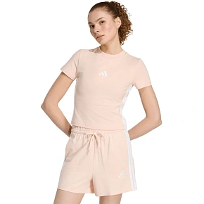 Koszulka damska adidas Essentials 3-Stripes Slim Baby pastelowy róż KD2343 Koszulka damska adidas Essentials 3-Stripes Slim Baby pastelowy róż KD2343