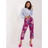 Damskie spodnie DHJ SP 1365.89 fioletowe w kwiaty - FPrice