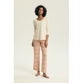 Dámské pyžamo Denise 43671 ecru - Henderson