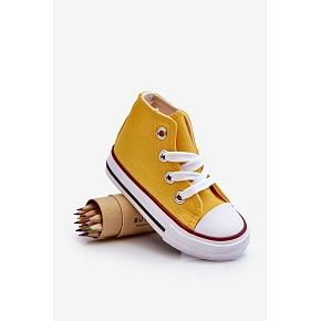 Dětské vysoké tenisky Filemon žluté - Sweet Shoes