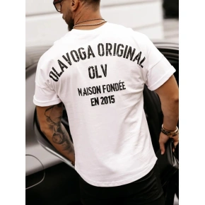 T-shirt męski 286132 biały - Ola Voga