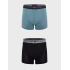 Bokserki męskie 2PACK 111769 3F720 29921 zielono-czarne - Emporio Armani