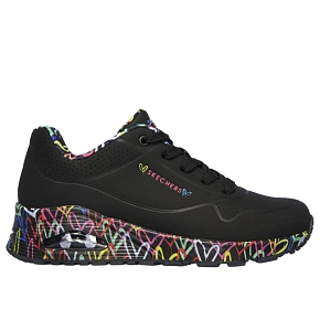 Skechers damskie buty UNO LOVING LOVE 155506 BBK