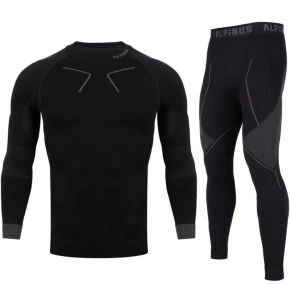 Bielizna termoaktywna Alpinus Tactical Base Layer Set czarno-szara M GT43276 pánské