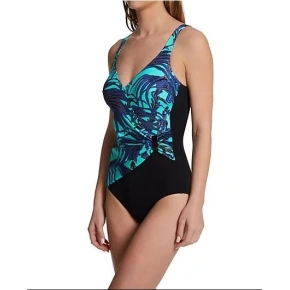 Strój kąpielowy jednoczęściowy 7356 M3 czarno-zielony - Anita