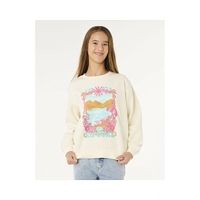 Bluza dziewczęca RIP CURL Sunshine Squad Crew-Girl biała Bluza dziewczęca RIP CURL Sunshine Squad Crew-Girl biała