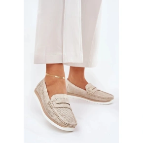 Mokasyny 25PB02-9039 biało-srebrny - Stawiaj kroki w dobrym stylu