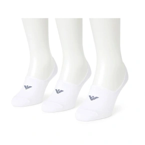 Emporio Armani skarpety mikrostopki Calza bawełna białe 3-Pack