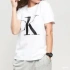 T-shirt damski QS6436E 7UM biały - Calvin Klein