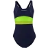 Damskie buty Katie W 02 ciemnoniebieskie z neonową zielenią - Crowell