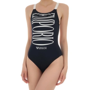 Damski jednoczęściowy kostium kąpielowy 262672 1P324 00135 granatowy - Emporio Armani