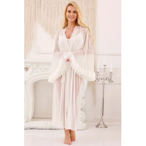 Szlafrok damski Skylar Ecru - Kalimo