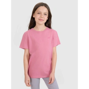 T-shirt regular gładki dziewczęcy 4F 4FJWSS25TTSHF2177-56S T-shirt regular gładki dziewczęcy 4F 4FJWSS25TTSHF2177-56S