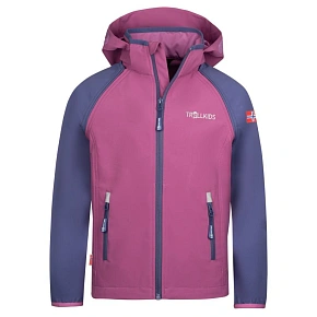 Trollkids Boys/Girls Rondane Zip Off XT Jacket mallow pink/violet blue (819-242) Trollkids Boys/Girls Rondane Zip Off XT Jacket mallow pink/violet blue (819-242)