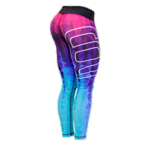 Damskie legginsy fitness Six Deuce Oceana - fioletowy/różowy/niebieski - Litexo