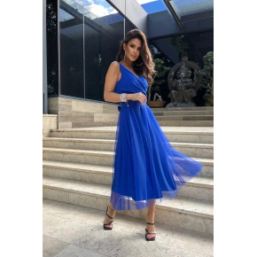 Sukienka wieczorowa damska 268 kr. niebieski - dwukolorowy