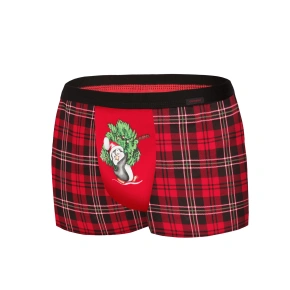 Bokserki męskie Penguin 007/66 czerwono-czarne - Cornette